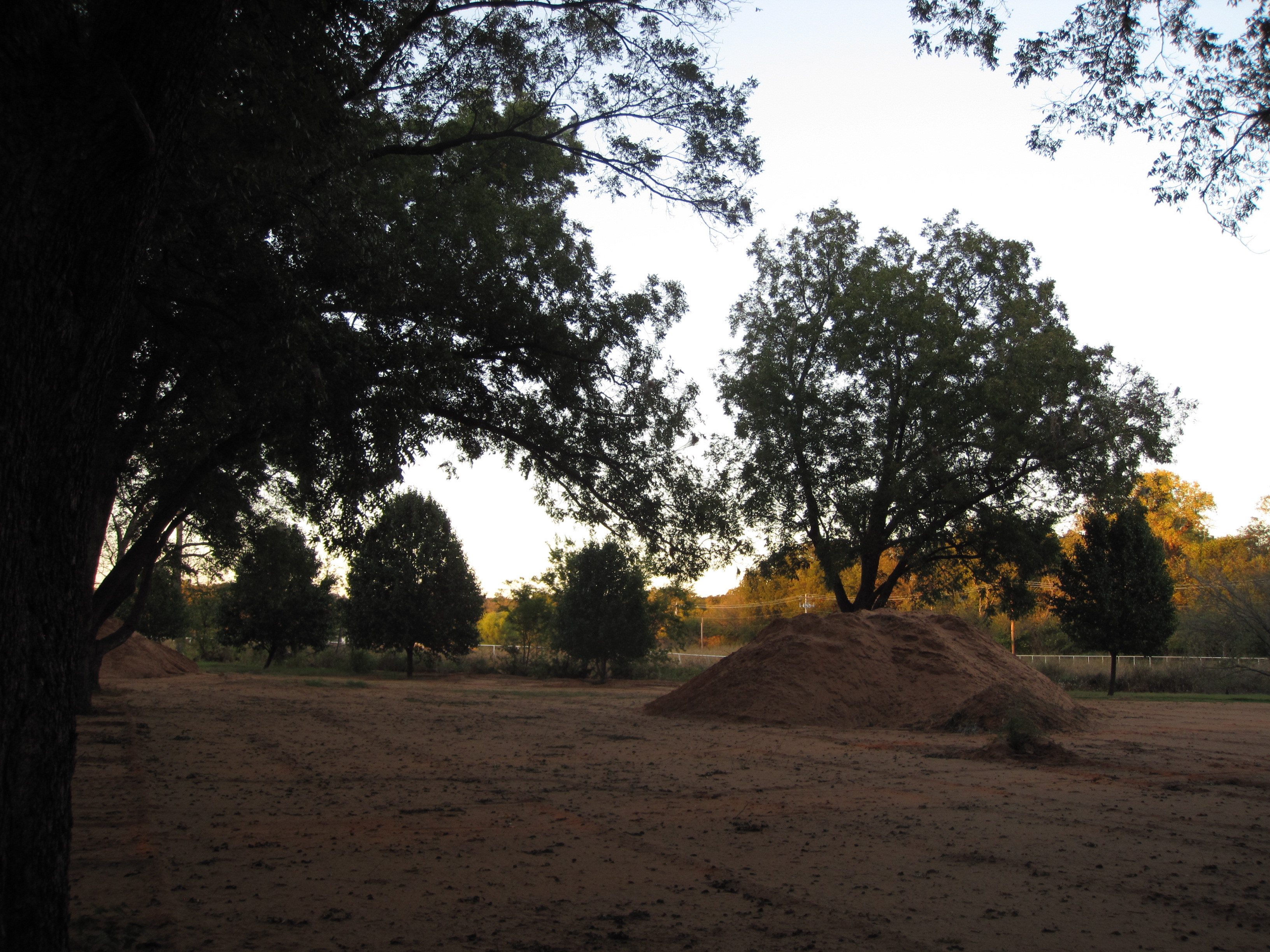 Mud cleared, and the next section is ready for a fence.