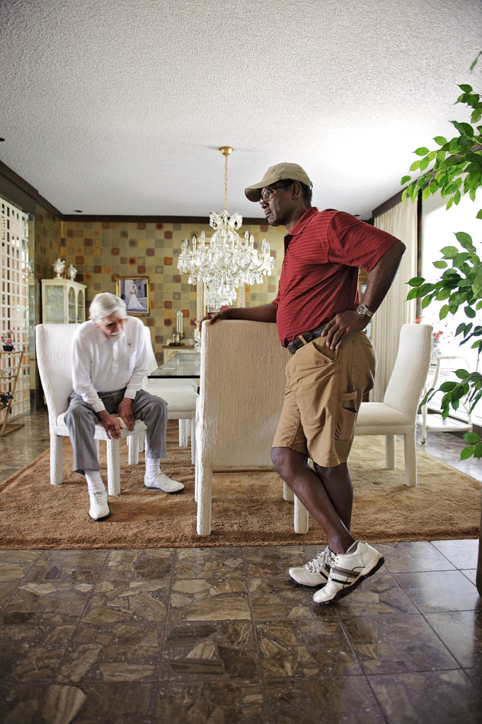 Duffy (left) and Grady (right), talking about life, golf, and fart machine stories.