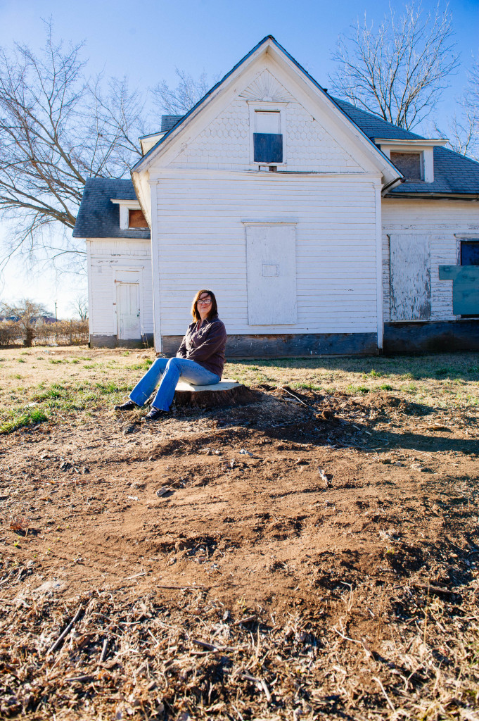 Me. I guess we thought that stump was pretty cool. At this point, I'm wondering where April was. This was her first stop with us, and it's likely she was wondering the same thing: Why is this stump important? 